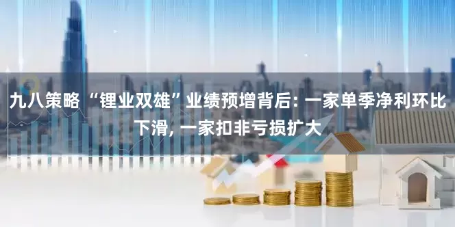 九八策略 “锂业双雄”业绩预增背后: 一家单季净利环比下滑, 一家扣非亏损扩大