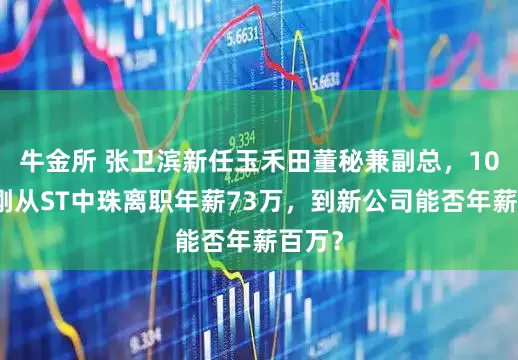 牛金所 张卫滨新任玉禾田董秘兼副总，10天前刚从ST中珠离职年薪73万，到新公司能否年薪百万？